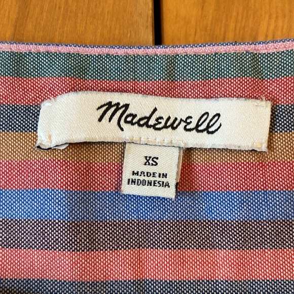 Madewell Butterfly Top In Rainbow Striped Style #L3049. Size XS - Picture 12 of 13